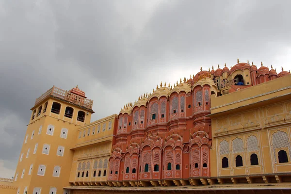 Los Ornamentos Detallados Dentro Hawa Mahal Jaipur Tomado India Agosto — Foto de Stock