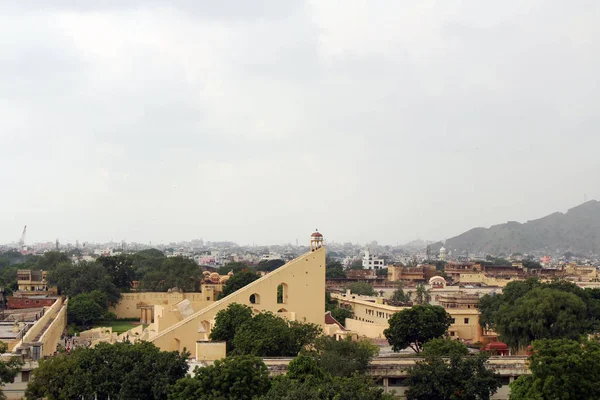 Vyn Jantar Mantar Det Antika Observatoriet Sedd Från Hawa Mahal — Stockfoto