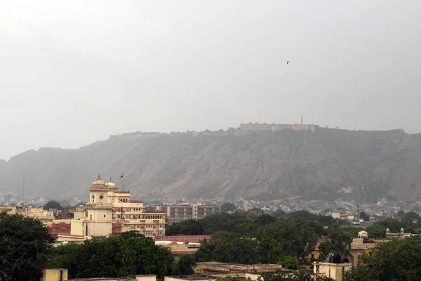 Utsikten Från Takterrassen Hawa Mahal Jaipur Tagit Indien Augusti 2018 — Stockfoto