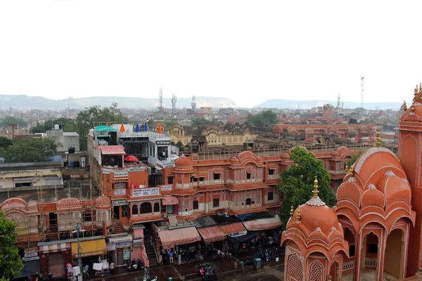 Výhled Střešní Terasy Hawa Mahal Jaipur Přijata Indii Srpen 2018 — Stock fotografie