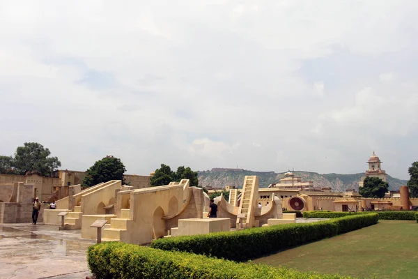 Jantar Mantar Observatorium Jaipur Besteht Aus Astronomischen Instrumenten Aufgenommen Indien — Stockfoto