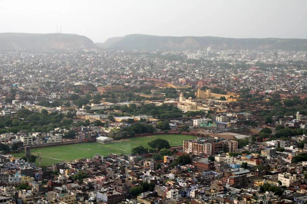 ジャイプール市丘の上ナハラガル砦から見た風景 インドでは 撮影した 2018年 — ストック写真