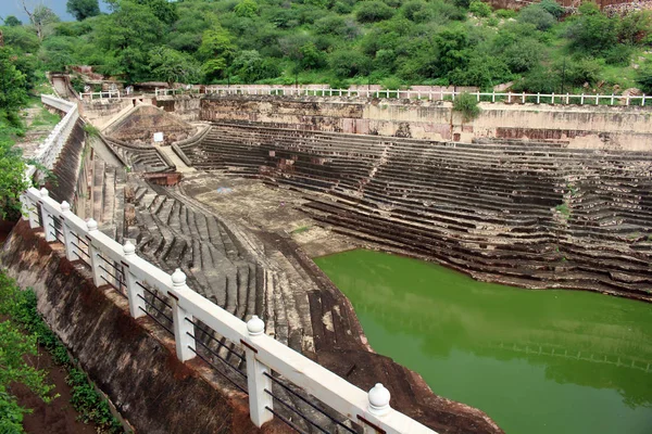 Jedinečná Architektura Stepwell Nahargarh Fort Okolí Přijata Indii Srpen 2018 — Stock fotografie