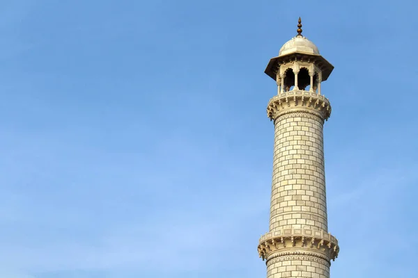 Минаретная Башня Тадж Махала Агре Сделано Индии Август 2018 — стоковое фото