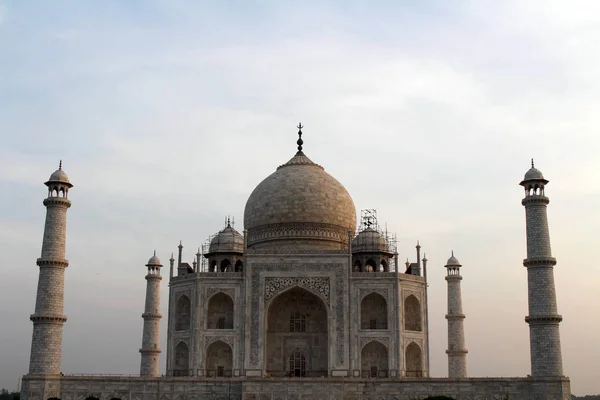 Icône Inde Symbole Amour Majestueux Taj Mahal Matin Prise Inde — Photo