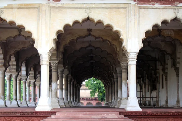 Architectuur Van Binnenplaatsen Tuinen Het Complex Van Agra Fort Genomen — Stockfoto