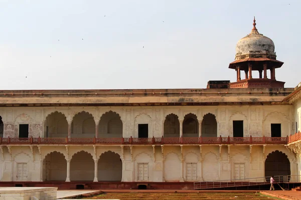 Architektúra Udvarból Kertből Vörös Erőd Komplexumon Belül Hozott Indiában Augusztus — Stock Fotó