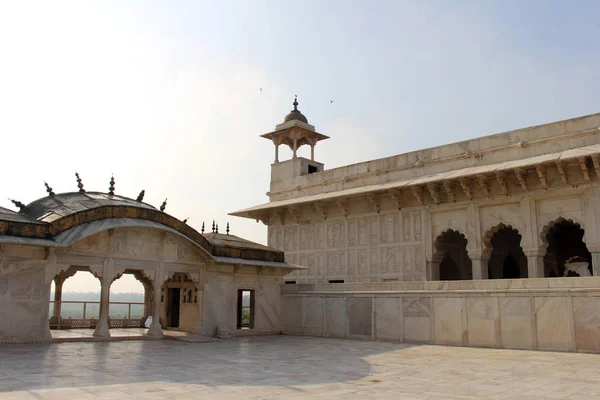 Architectuur Van Binnenplaatsen Tuinen Het Complex Van Agra Fort Genomen — Stockfoto