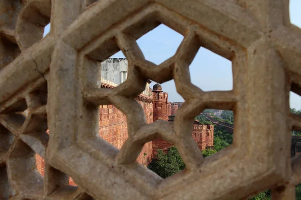 Arquitectura Patios Jardines Dentro Del Complejo Agra Fort Tomado India —  Fotos de Stock