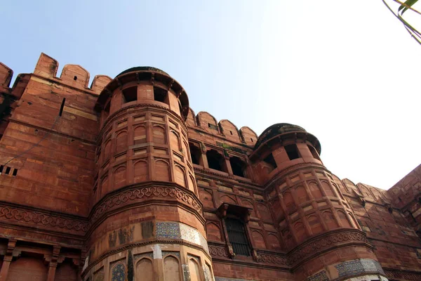 Magnifique Détail Architecture Intérieur Complexe Agra Fort Prise Inde Août — Photo