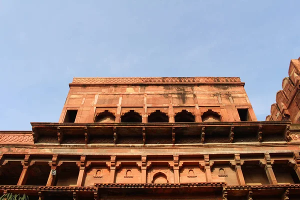 Nádherný Detail Architektury Uvnitř Komplexu Pevnosti Agra Přijata Indii Srpen — Stock fotografie