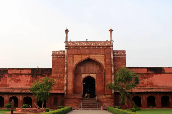Oficial Guardar Portão Complexo Taj Mahal Tomado Índia Agosto 2018 — Fotografia de Stock