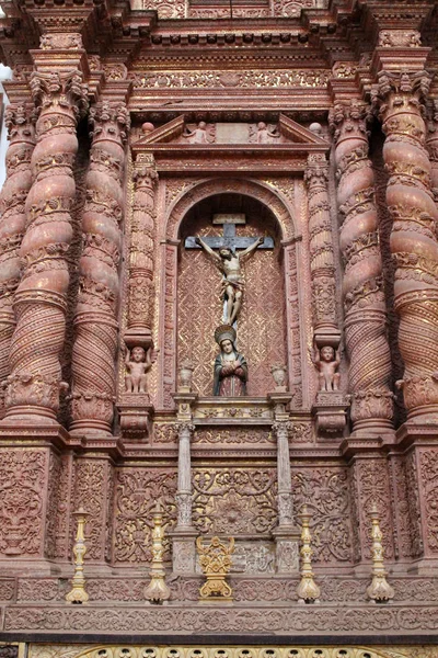 Interior Igreja Divina Providência São Cajetano Velha Goa Tomado Índia — Fotografia de Stock