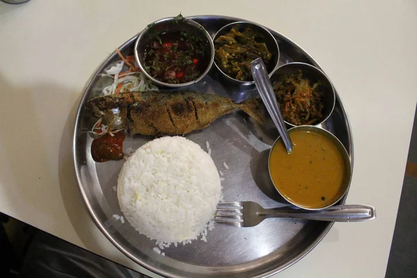 Uppsättning Goan Fish Curry Speciell Maträtt Goa Läckra — Stockfoto