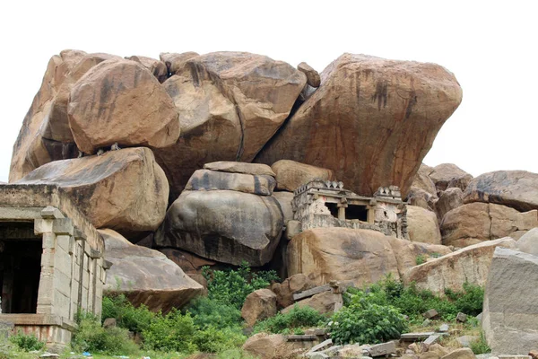 Las Montañas Rocosas Colinas Transformadores Que Rodean Los Templos Hampi — Foto de Stock