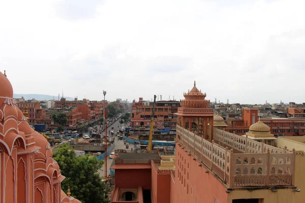 Vista Desde Azotea Hawa Mahal Jaipur Tomado India Agosto 2018 — Foto de Stock