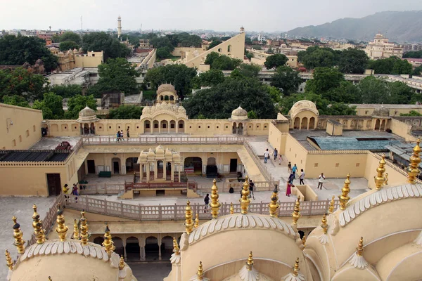 Vista Jantar Mantar Antigo Observatório Como Visto Hawa Mahal Jaipur — Fotografia de Stock