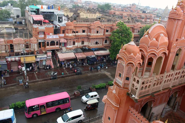 Vista Desde Azotea Hawa Mahal Jaipur Tomado India Agosto 2018 — Foto de Stock