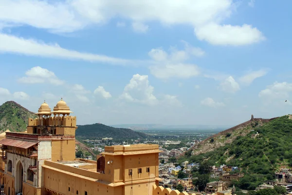 Fuerte Amber Con Vistas Ciudad Amer Tomado India Agosto 2018 — Foto de Stock