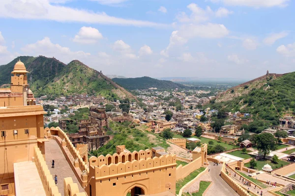 Fuerte Amber Con Vistas Ciudad Amer Tomado India Agosto 2018 — Foto de Stock