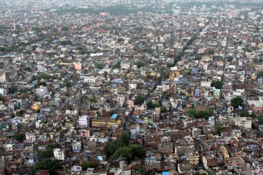 Nahargarh Fort Hill dan görüldüğü gibi Jaipur şehir toplayan. Hindistan, Ağustos 2018 alınan.