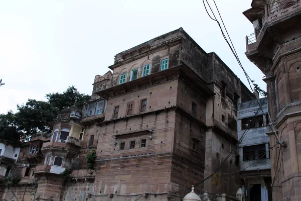 Traducción Paisaje Los Ghats Varanasi Por Ganges Tomado India Agosto — Foto de Stock