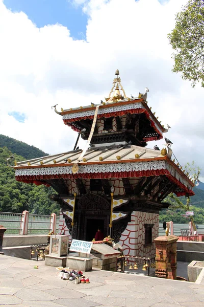 Çeviri Tal Barahi Nepalce Budhdist Tapınağı Pokhara Gölde Phewa Ortasına — Stok fotoğraf