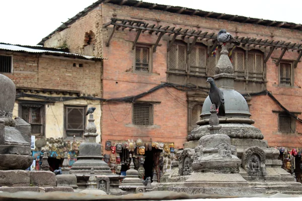Μετάφραση Πουλιά Γύρω Από Στούπα Swayambhunath Ναού Μαϊμού Στο Κατμαντού — Φωτογραφία Αρχείου