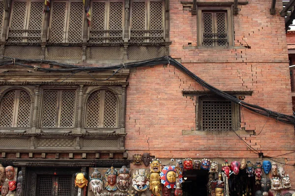 Tradução Vendedores Locais Turistas Peregrinos Swayambhunath Monkey Temple Kathmandu Tomado — Fotografia de Stock