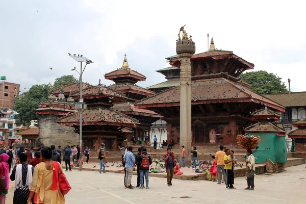 Překlad Kathmandu Durbar Náměstí Centru Města Přijata Nepálu Srpen 2018 — Stock fotografie