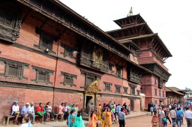 Patan Durbar Meydanı, Katmandu Vadisi'nde bir Unesco miras çevresinde mimarisi. Nepal'de, Ağustos 2018 alınan.