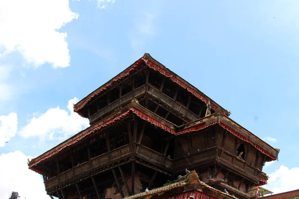 Die Details Der Tempel Rund Den Platz Bhaktapur Durbar Wiederaufbau — Stockfoto