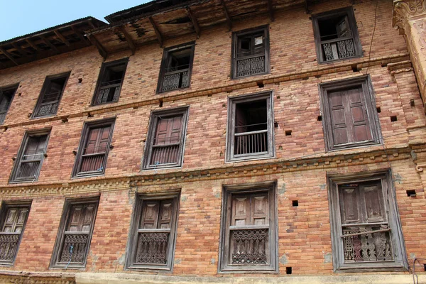 Bir Evin Ilginç Mimarisi Kapı Duvarlar Windows Dhulikhel Eski Şehir — Stok fotoğraf