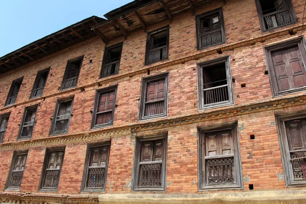 Bir Evin Ilginç Mimarisi Kapı Duvarlar Windows Dhulikhel Eski Şehir — Stok fotoğraf