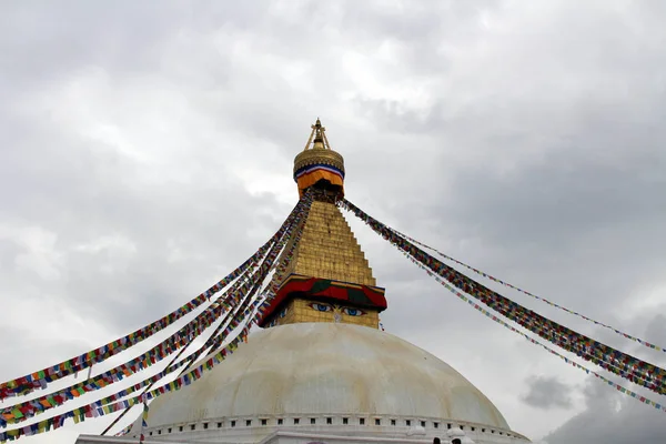 Kathmandu Boudhanath Dev Muhteşem Stupa Nepal Ağustos 2018 Alınan — Stok fotoğraf