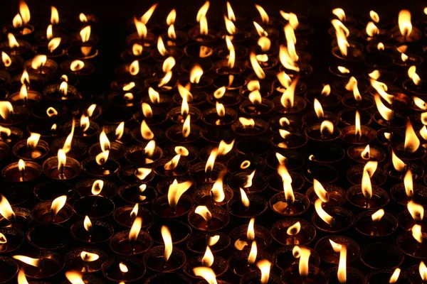 Пожар Одной Комнате Вокруг Комплекса Будханатх Ступа Катманду Снято Непале — стоковое фото