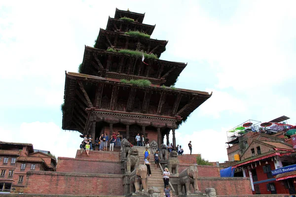 Célèbre Temple Nyatapola Autour Complexe Bhaktapur Durbar Square Dans Vallée — Photo