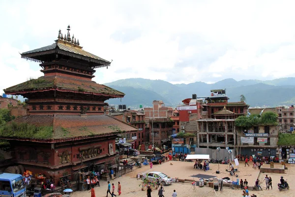 Situação Torno Templo Bhairava Nath Complexo Bhaktapur Durbar Square Tomado — Fotografia de Stock