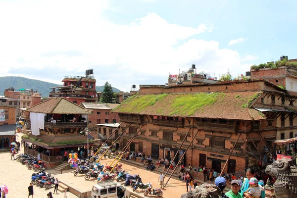Okolí Bhaktapur Durbar Square Rekonstrukci Dědictví Unesco Kathmandu Valley Přijata — Stock fotografie