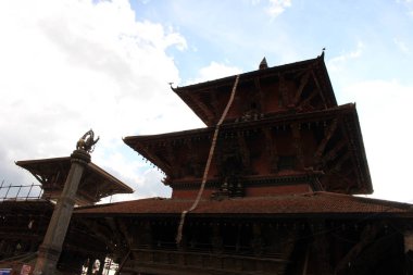 Patan Durbar Meydanı etkileyici mimarisi. Nepal'de, Ağustos 2018 alınan.