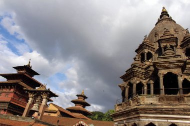 Patan Durbar Meydanı etkileyici mimarisi. Nepal'de, Ağustos 2018 alınan.