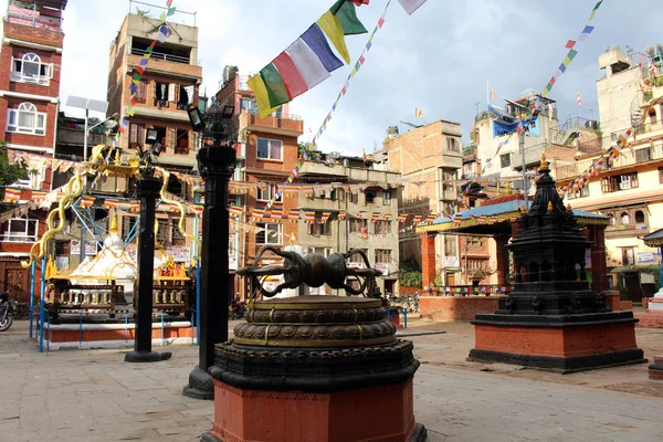 Canlı Patan Durbar Meydanı Yakın Bir Stupa Oldukça Bir Anda — Stok fotoğraf