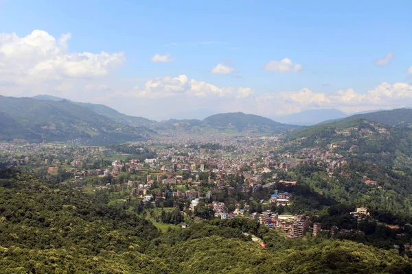 Weergave Van Kathmandu Valley Gezien Vanaf Dhulikhel Een Korte Wandeling — Stockfoto