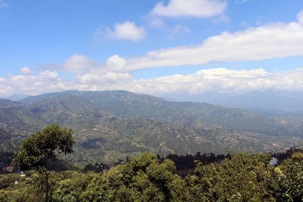 Перегляд Долина Катманду Видно Dhulikhel Після Короткий Похід Взяті Непалі — стокове фото