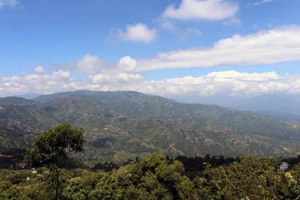 Vue Sur Vallée Katmandou Vue Dhulikhel Après Une Courte Randonnée — Photo