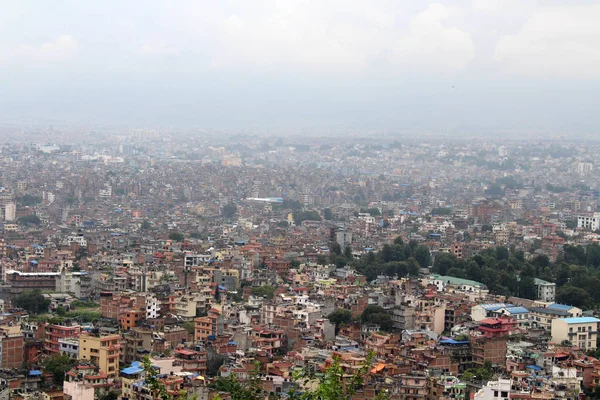 Κατμαντού Πόλη Όπως Φαίνεται Από Στούπα Swayambhunath Πάνω Στο Λόφο — Φωτογραφία Αρχείου