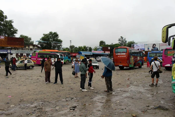 Vertaling Weg Van Pokhara Bus Terminal Gaan Naar Kathmandu Genomen — Stockfoto