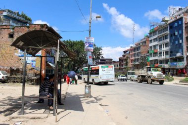 Dhulikhel etrafında kentsel durumu eski şehir ve çevresindeki kasabalarda. Nepal'de, Ağustos 2018 alınan.
