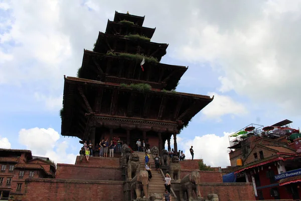 Der Prominente Nyatapola Tempel Den Bhaktapur Durbar Quadratischen Komplex Kathmandu — Stockfoto