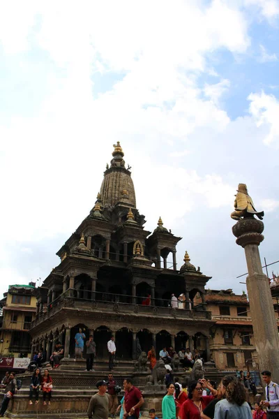 Świątyni Khrisna Mandir Placu Patan Durbar Podjęte Nepalu Sierpień 2018 — Zdjęcie stockowe